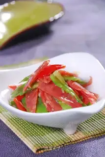 Fried sausage with bitter gourd