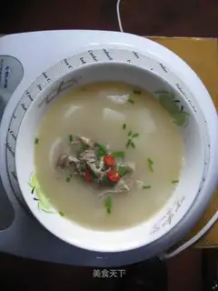 Radish and duck soup
