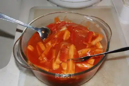 Korean spicy fried rice cake