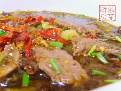 Boiled beef with pickled cabbage