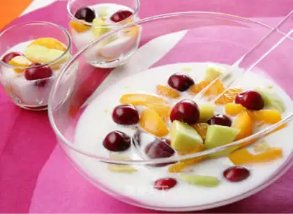 Milk and fruit