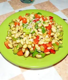 Colorful mixed soybeans