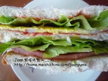 Egg and ham sandwich