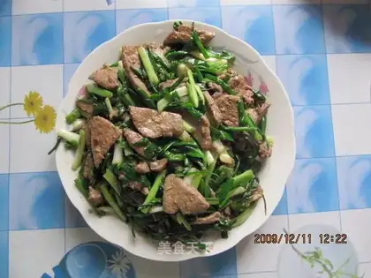 stir-fried pork liver with chives