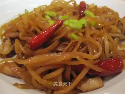 Shredded pork and pickled mustard