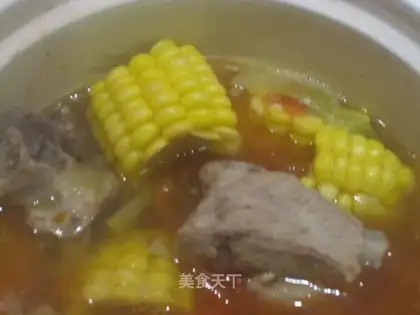 Tomato corn ribs soup