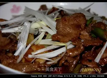 Sauted mutton with green onions in Beijing sauce