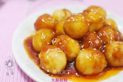 Sauteed amber eggs with vinegar