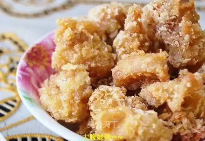 Crispy chicken rice flower