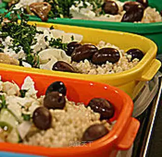 Greek salad with rice