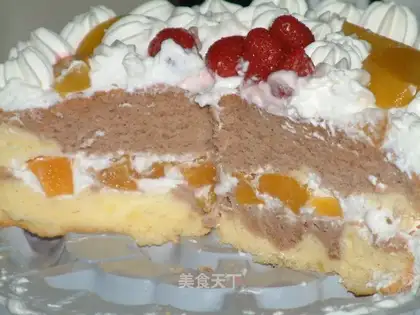 Two-color birthday cake