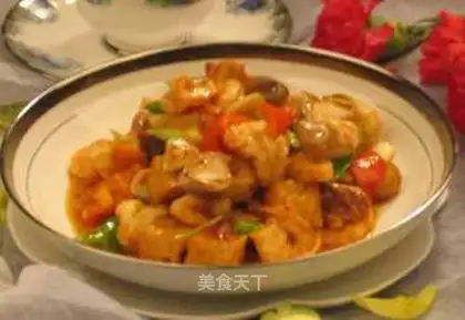 Stewed shrimp and tofu