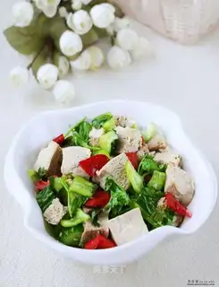 Frozen tofu with black bean sauce
