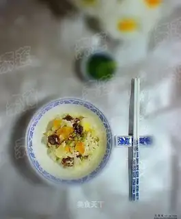Pork, peas and potato rice