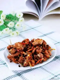 Hot toothpick meat