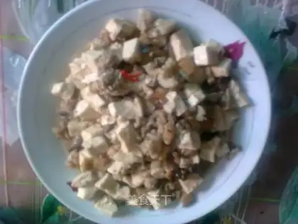 tofu and meat paste
