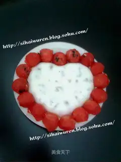 Litchi milk pudding