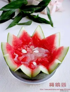 Coral watermelon soup