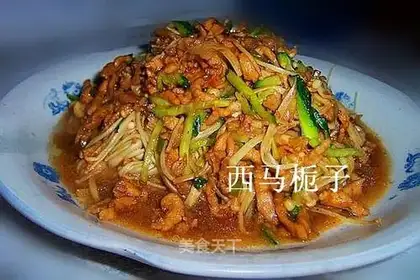 Shredded pork mushroom