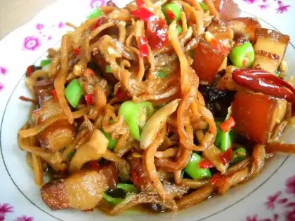 Five-flower shredded squid