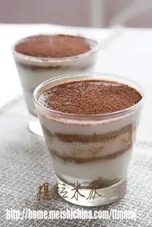 Cup of yogurt tiramisu