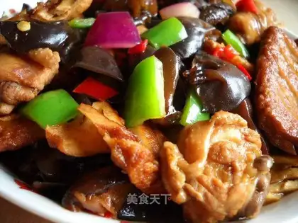 Dried roasted chicken legs with fungus coir coat