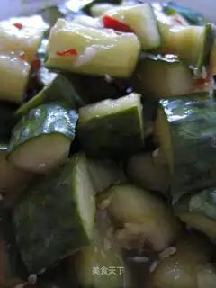 Delicious cucumber patting