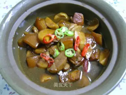 Stewed mushroom with five flowers