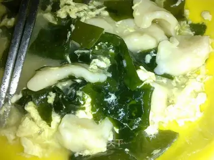 Undaria pinnatifida egg flower noodles pimples