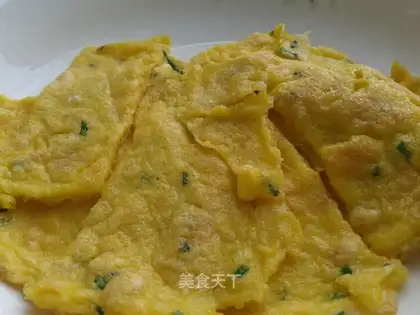 Eggs Pancakes with Scallion Flavor