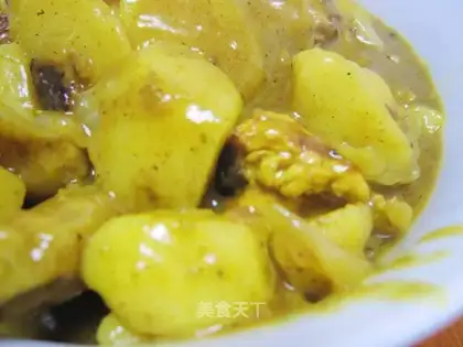 Curried potato chicken