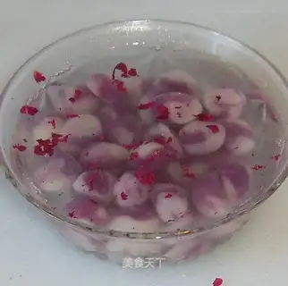 Purple potato Yuhua stone dumplings