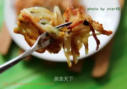 Potato, green pepper and ham pie