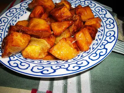 Pulled sweet potatoes