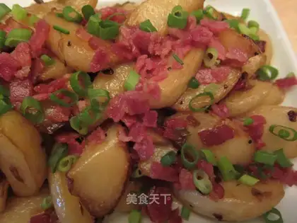 Pan-fried bacon potatoes