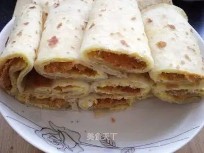 Pork floss egg cake