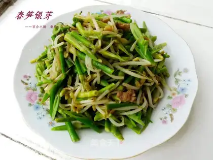 Spring bamboo shoots and silver buds