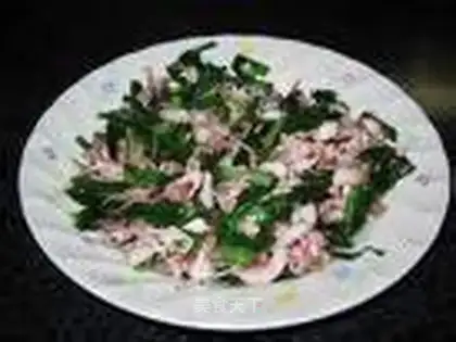 Cuttlefish and leeks