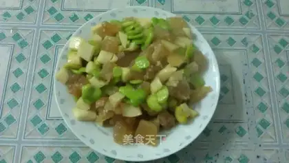 stir-fried beef tendon with rice bamboo