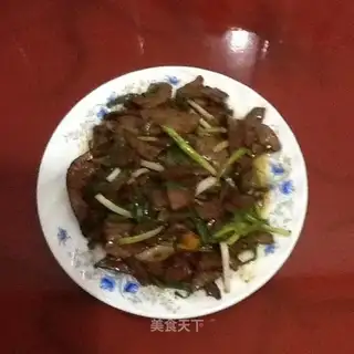 fried pork liver in sauce