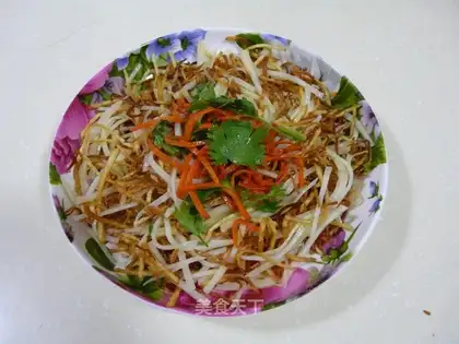 Colorful shredded potatoes