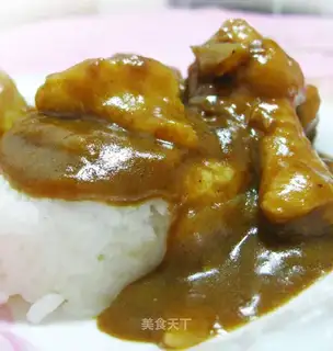 Curry chicken leg rice