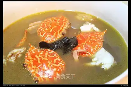Flower crab and raw land soup
