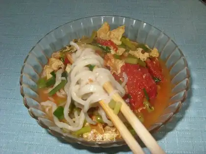 noodles with diced