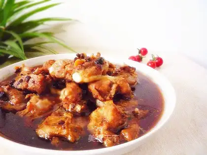 Steamed pork ribs with black bean sauce