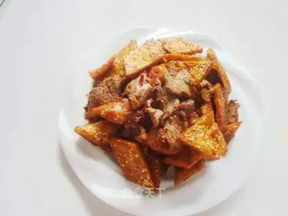 stir-fried barbecue with naan