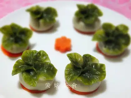 steamed dumplings with steamed cabbage
