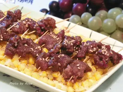 Toothpick beef kebabs