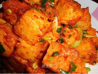 stir-fried tofu with kimchi sauce