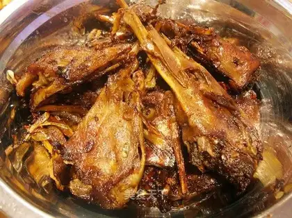 griddle cooked Duck Head